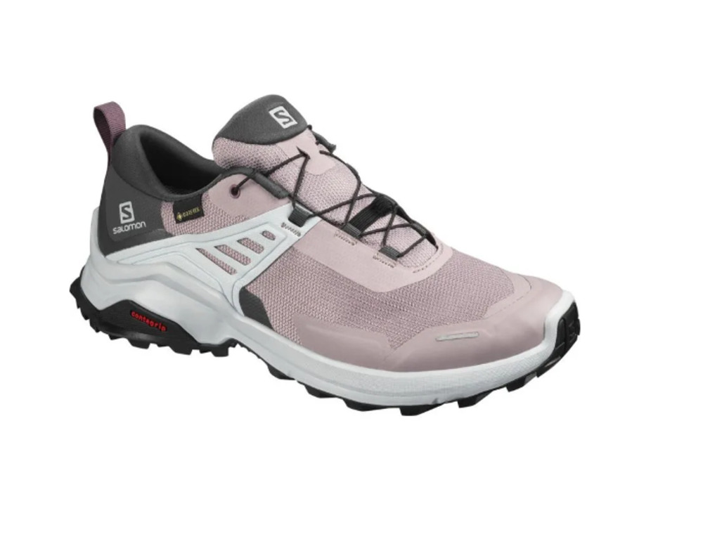 Salomon Women's X Raise GTX Waterproof Hiking Shoes Size 9.5 Dusty Rose Gray